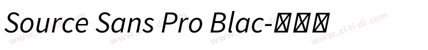 Source Sans Pro Blac字体转换